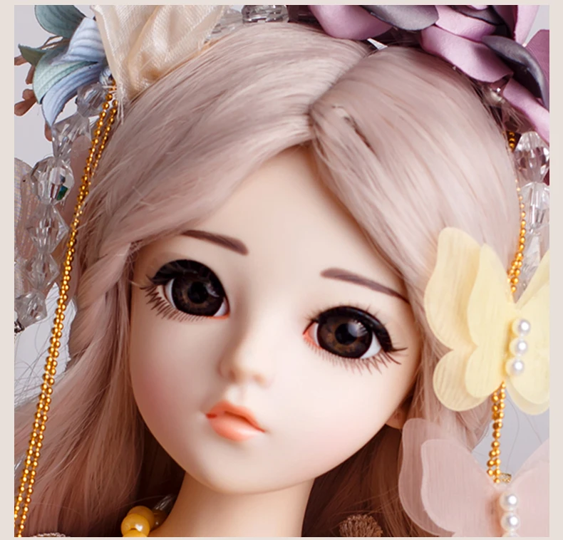 KD шарнирная сменная кукла 60 см BJD Игрушки для девочек имитация принцессы набор шарнирная кукла для тела макияж куклы с аксессуарами