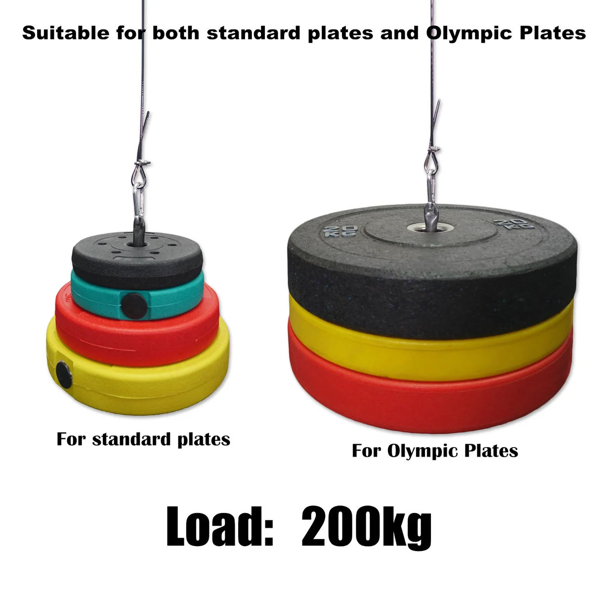 US $29.49 2M25M Pulley Cable Machine System DIY Muscle Strength Loading Pin Tricep Rope for Triceps Pull Down Home Gym Fitness Equipment