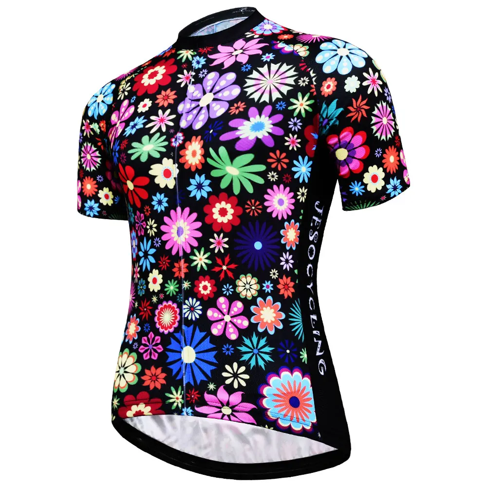 Женская велосипедная кофта с коротким рукавом дышащая длинная на молнии