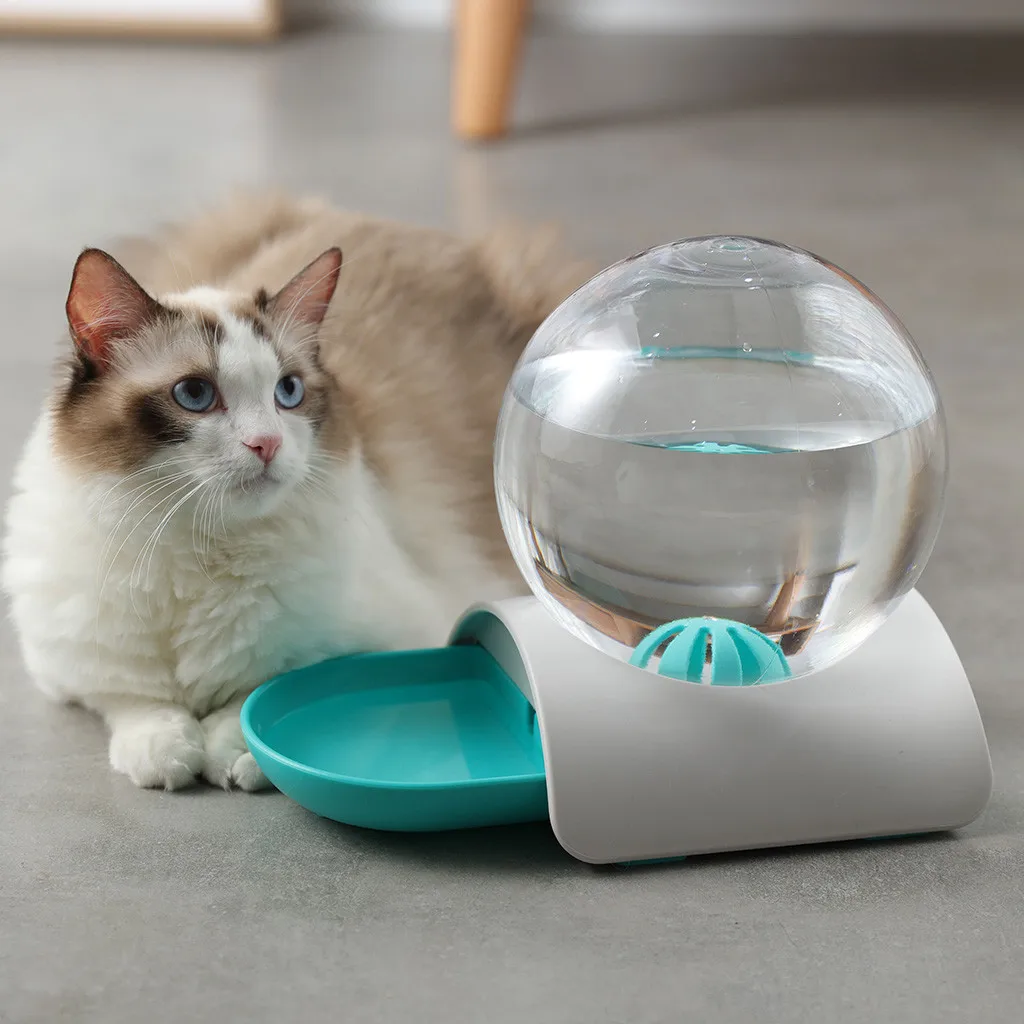 2.8L собака кошка пузырьковая форма Автоматическая без мокрого рта кошка фонтан питатель питьевой воды Открытый путешествия миска товары для домашних животных - Цвет: 1