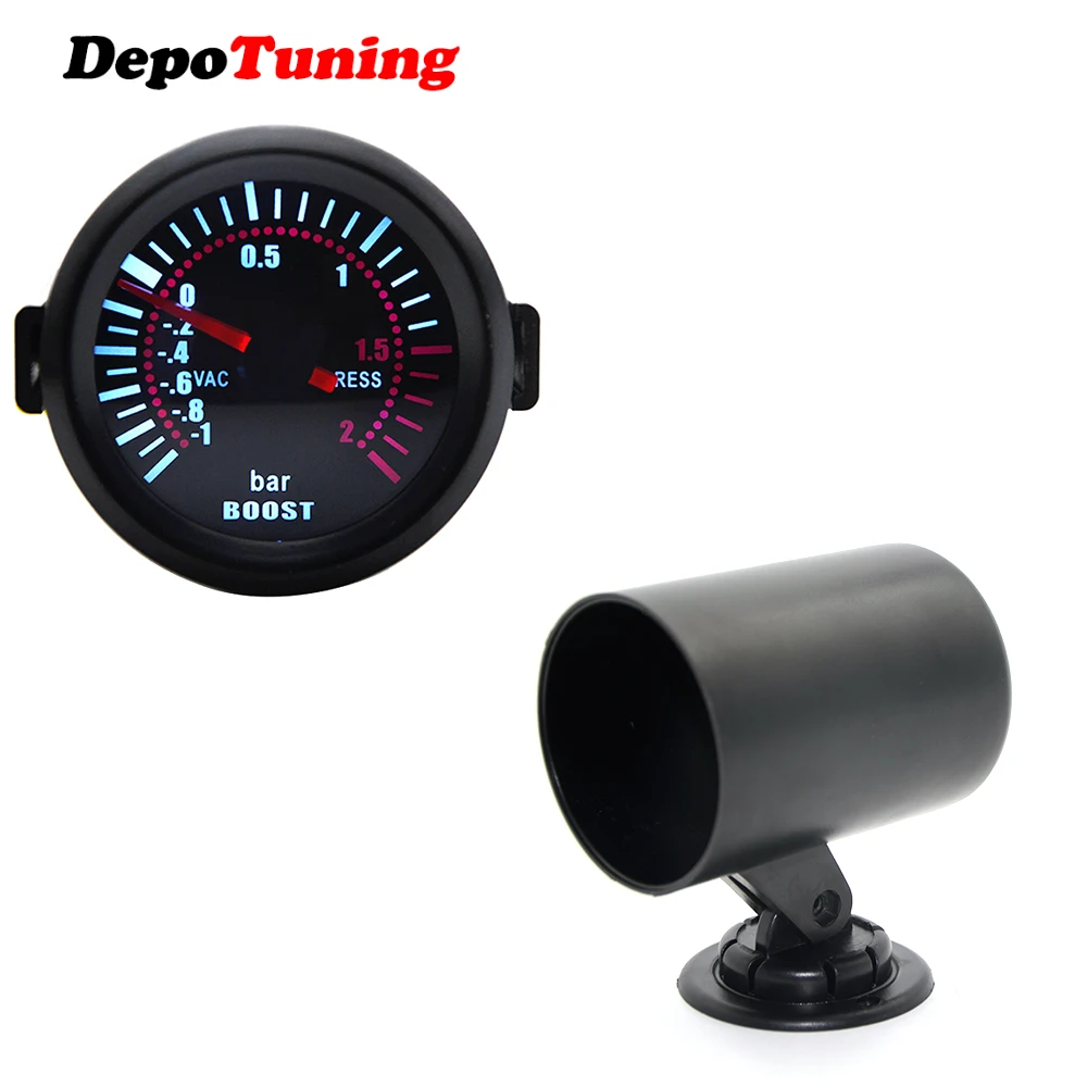 DepoTuning2'' 52 мм Универсальный дымовой объектив турбо Boost барный манометр +