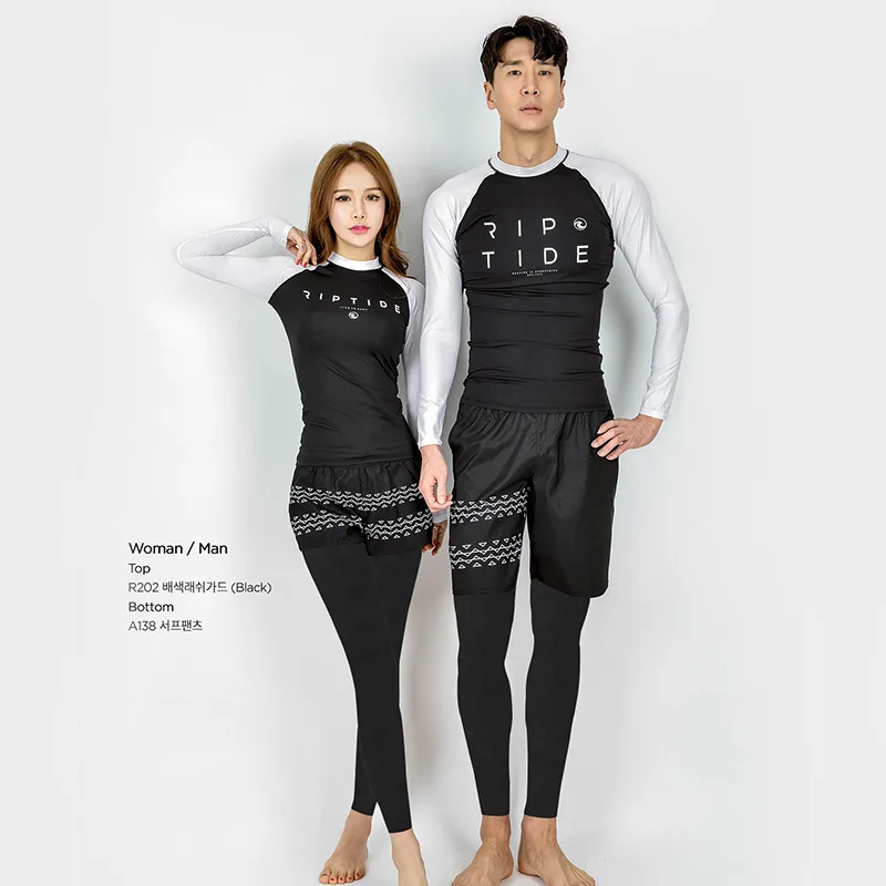 

2019 New Style Couples Fashion Two-piece Swimsuits Women's Four-piece Set Men's Three-piece Set