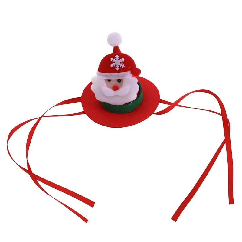 Santa Hat Милая шляпа для животных, Рождественская вечеринка, собачий головной убор, заколка для волос, костюм, Кепка с регулируемым ремешком, косплей, головной убор, аксессуары - Цвет: Santa Hat