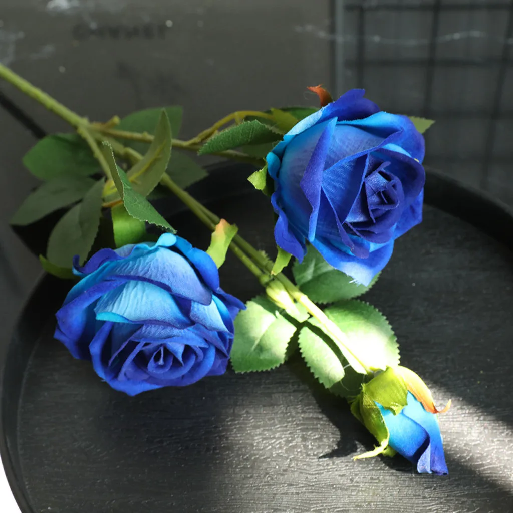 Flannel Pearl Rose Artificial Flower Home Decoration Wedding Bouquet
