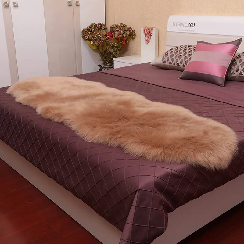 Soft Faux Fur Wool Carpet for Living Room Artificial Sofa Bed Rug Plush Carpets Bedroom Cover Mattress Door Window Bay Mat