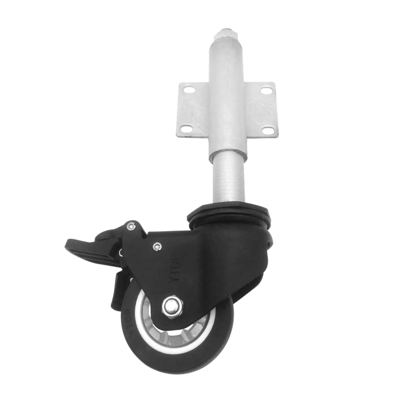 

3Inch Manganese Steel Gate Wheel PU Spring Loaded Swivel Caster Wheel with Brake
