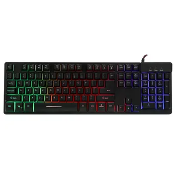 

Mechanical Keyboard LED Backlight Llluminate Mechanical Gaming Keyboard USB Wired беспроводная клавиатура Clavier Gamer