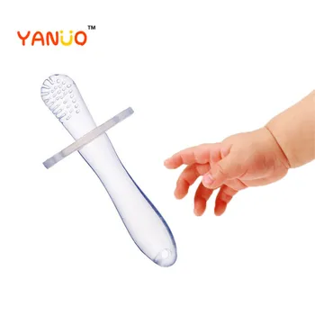 

YANUO Baby Silicone Training Toothbrush BPA Free Safe Toddle Teether Chew Toys Teething Ring Gift for Infant Baby Chewing