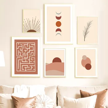 

Abstract Sun Desert Plant Wall Art Canvas Painting Nordic Posters And Prints Minimalist Wall Pictures For Living Room Home Decor