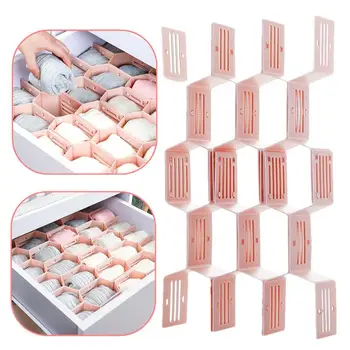 

12 Pcs Combination Assembled Drawer Dividers Storage Organizer Adjustable Socks Storage Container Closet Underwear Organizer