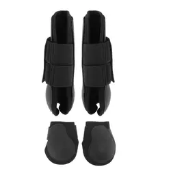 2 пары, лошадиные ботинки с поддержкой стопы, искусственная кожа, надежная защита ног, лошадиные сапоги для поврежденного сухожилия