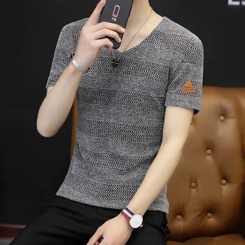 

ZHIJING Base Shirt Men Slim Fit Short Sleeve T-shirt Hollow out Mesh Large Size Cool Short Sleeve Men's