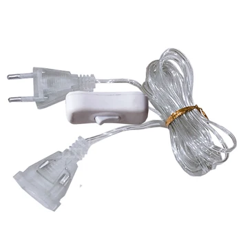 Thrisdar 3/5M Power Guirlande Uitbreiding Verlengd Lijn Kabel Eu/Us Plug Extender Draad Voor Kerstverlichting bruiloft Decoratie