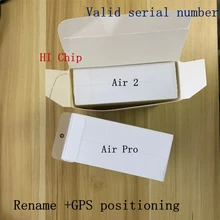 Écouteurs sans fil Bluetooth airpodding 2 Pro 3, oreillettes avec changement de nom de positionnement, charge sans fil + capteur intelligent pour iPhone iPad