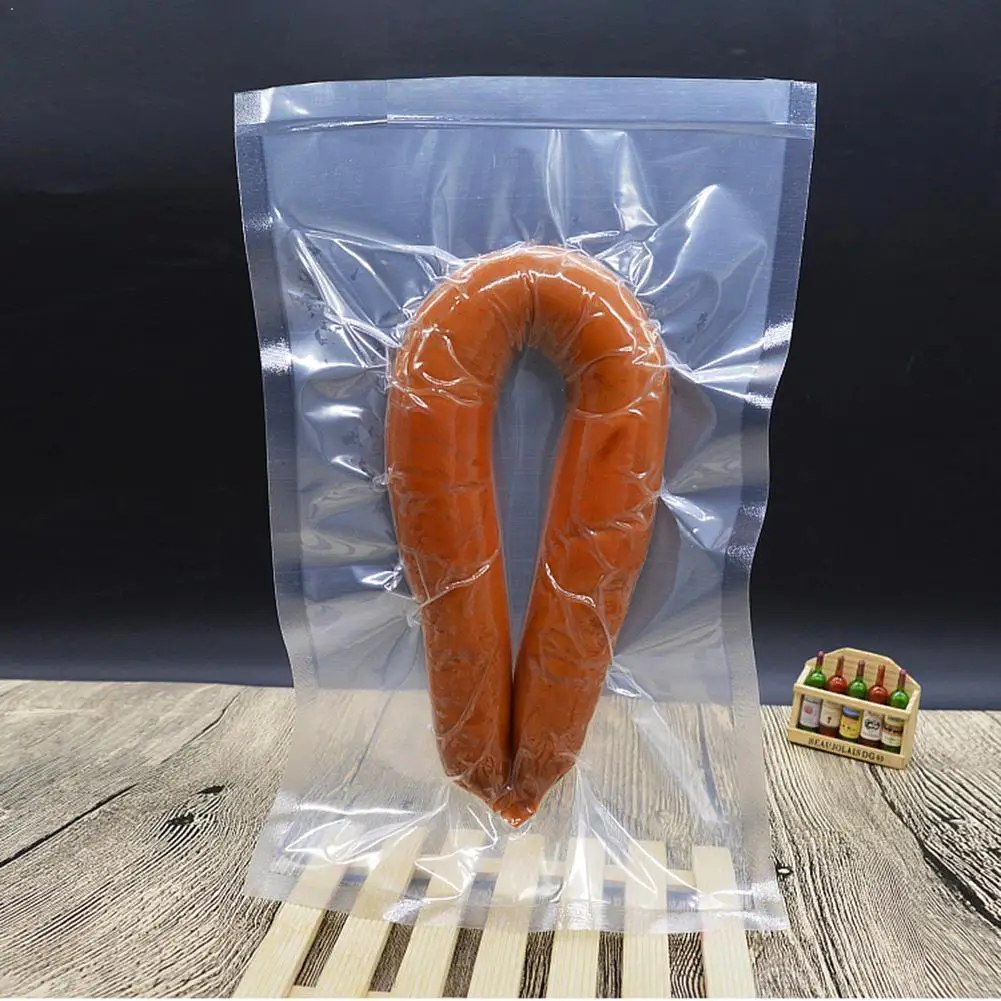 

100pcs/ Clear Vacuum Sealer Plastic Storage Bag For Vacuum Packaging Saver Food Packer Sealing Rolls Machine Bags Seal For U0X7