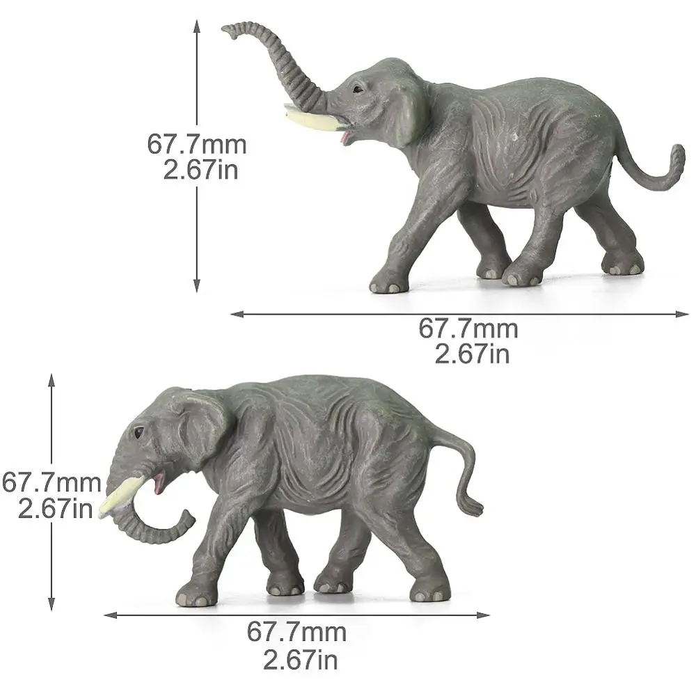 AN8708 10 шт. 1: 87 хорошо окрашенные Слоны модель слон ПВХ хо масштабные животные модель декорации рабочего стола Декор железнодорожная планировка