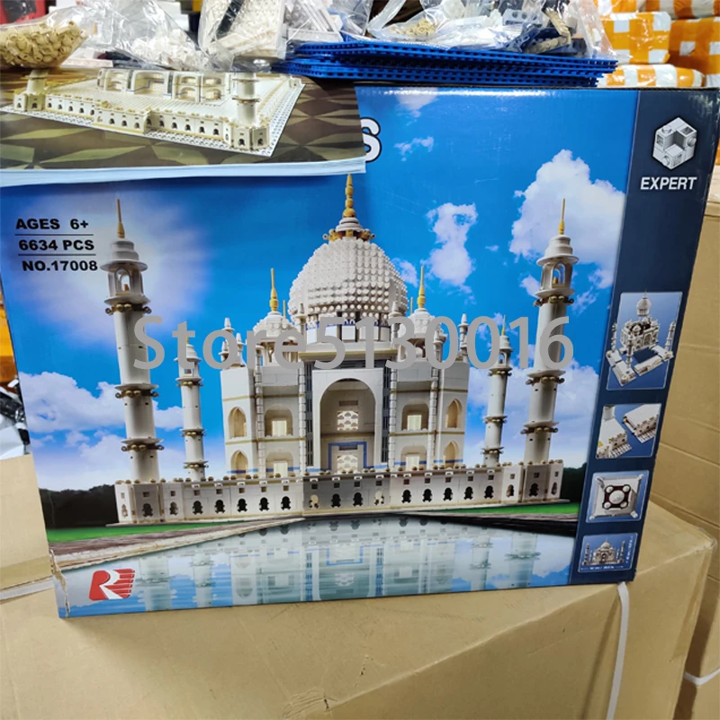 17008 17001 Taj Mahal architecture set CREATOR 3508 шт. модели строительные блоки кирпичи игрушки Совместимые 10256 10189