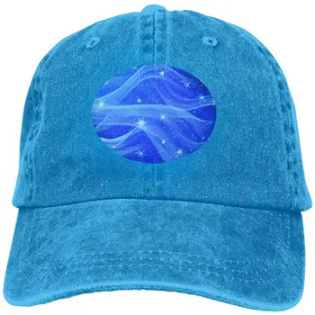 

Vintage Trend Printing Cowboy Hat Fashion Baseball Cap for Men and Women Nice Blue Star Field Electric Blue