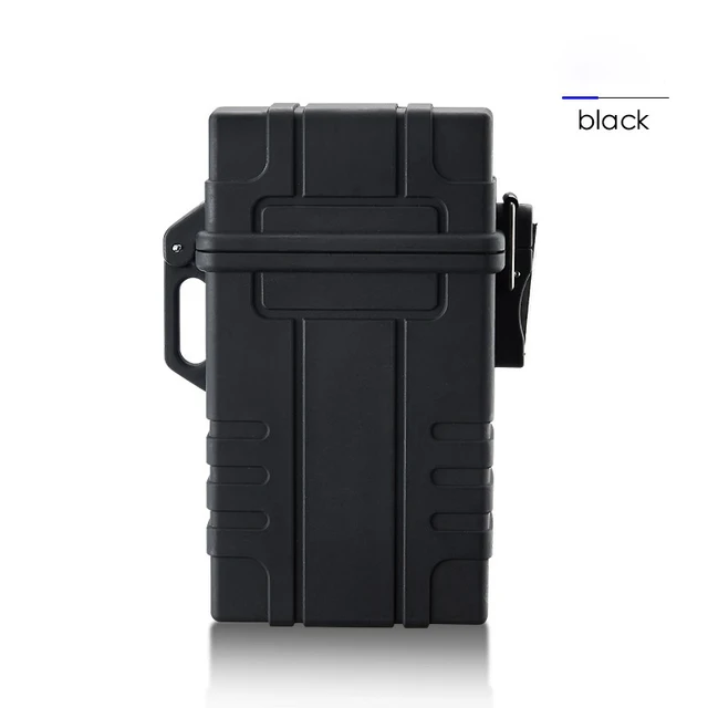 Waterproof USB Lighter New Cigarette Case Lighter Cigar Box Holder Windproof Gas Lighter Refillable Fire Butane Jet Hole black