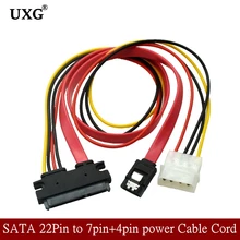 

Newest 50cm 30cm SATA Combo 15 Pin Power and 7 Pin Data Cable 4 Pin Molex to Serial ATA Lead cable molex to sata power adapter