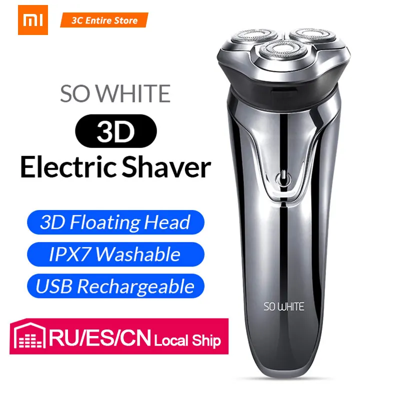 Pаспродажа Xiaomi Soocas SO WHITE электробритва Мужская моющаяся USB перезаряжаемая Беспроводная 3D умная бритва для бритья бороды