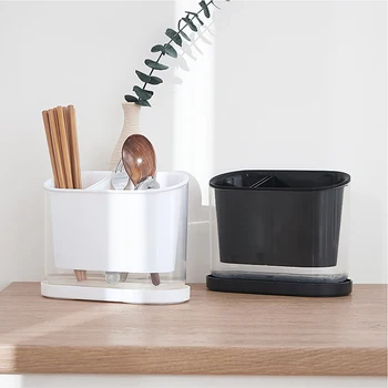 

Multifunction Kitchen Storage Rack Knife Spoon ChopsticksUtensil Draining Rack Plastic Holder Tableware Organize Accessories