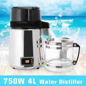 

750W 4L Pure Water Filters Distiller Electric Stainless Steel Household Water Purifier Container Filter Distilled Water Machine