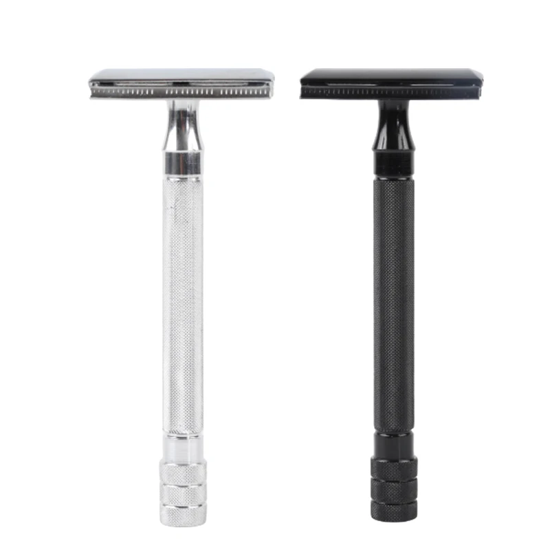 Cuchilla de afeitar para hombre, cuchillas de seguridad para el cuidado facial, afeitadora de doble filo, afeitadora Manual clásica, herramientas para Barba, afeitadora, cepillos eliminación de cabello