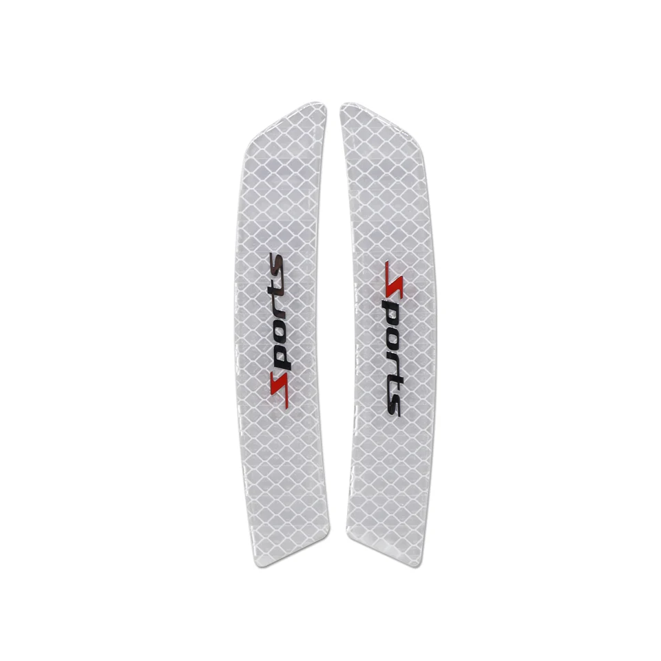 Car Wheel Reflective Bumper Scratch-resistant Stickers Warning Sticker For Reflective Waterproof Anti-collision Safety Sticker - Цвет: White