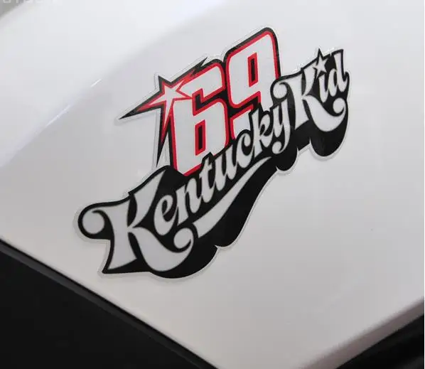 

1pcs motorcyle racing decals Nicky Hayden No.69 stickers reflective car-styling superbike decal motocross sticker for superbike