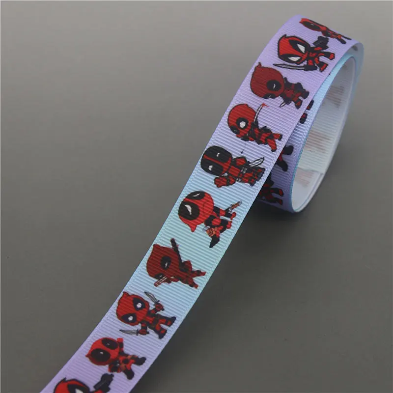 DUWES 50 ярдов герой напечатанный Grosgrain ленточный аксессуар Hairbow головной убор украшение «сделай сам» оптом OEM D1158