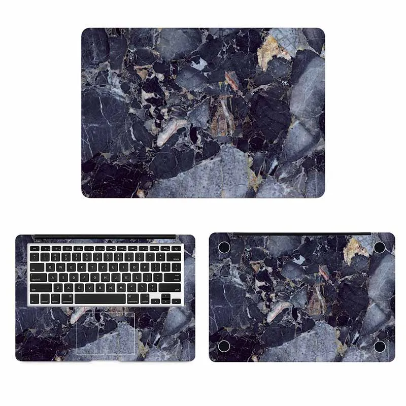 Наклейка матовая под синий мрамор для ноутбука MacBook Air Pro 13 дюймов с дисплеем Retina 16