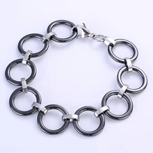 LOSTSOUL модный элегантный простой круглый полый керамический браслет с простой застежкой из нержавеющей стали женские ювелирные изделия оригинальная фея