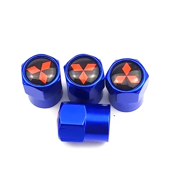 

Car Styling For lancer asx outlander pajero l200 mitsubishi galant emblems carbon fiber Emblem Stickers Wheel Tire Valve Cap