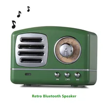 [ЗЕЛЕНЫЙ] Bluetooth колонка в ретро стиле мини портативный U диск TF карта высокого качества из алюминиевого сплава с bluetooth-динамик FM