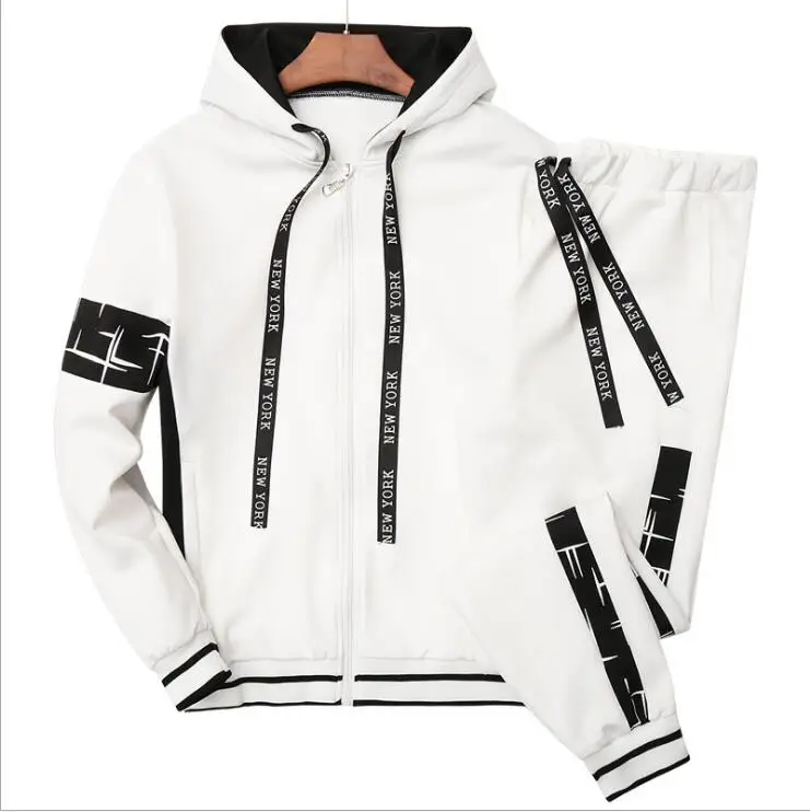 2019 New LJ16 Autumn Men Hoodies Set Male Casual Solid Print Sportswear Zipper Jacket+Sweatpants Sets Mens Tracksuit 2019 New LJ16 Autumn Men Hoodies Set Male Casual Solid Print Sportswear Zipper Jacket+Sweatpants Sets Mens Tracksuit