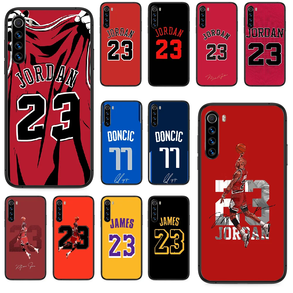 

Basketball Jersey Jordan kobe james doncic Phone case For Xiaomi Redmi Note 4A 4X 5 6 6A 7 7A 8 8A 4 5 5A 8T Plus Pro black