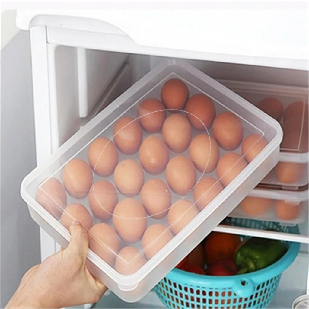 24 яйца держатель для яиц распределитель 21 Сетка Коробка для пельменей холодильник коробка для хранения Контейнер экономии пространства емкости для яиц Органайзер