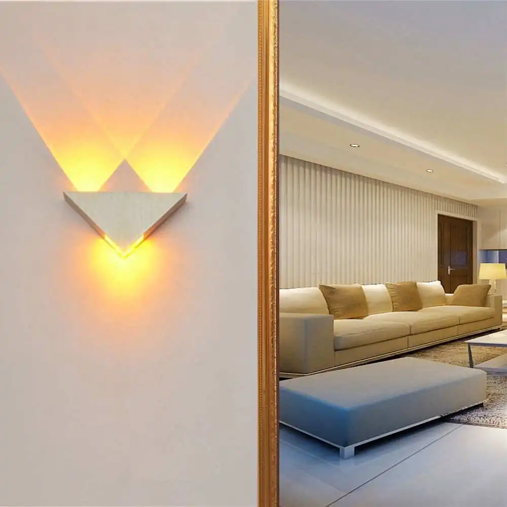Indoor wall light Wavelike aluminum 110V 220V Led sconce Wall mounted Modern home decoration Bedroom Corridor Creative wall lamp