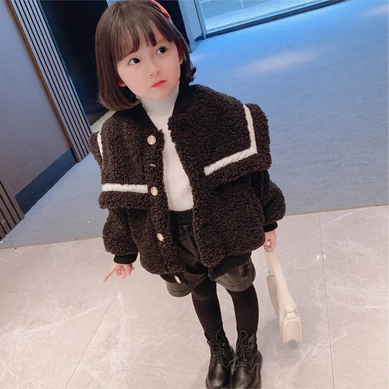 

Girls Baby's Kids Coat Jacket Outwear 2021 Beautiful Thicken Spring Autumn Cotton Zipper School Outfits Party Outdoor Children's