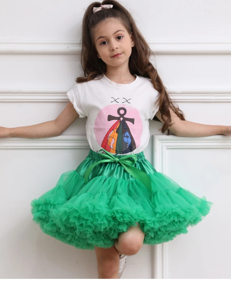 Dress Lolita Skirt Support Wild lolita Boneless Skirt Rainbow Cloud Children's Women Swing Half Body Loli Short Support