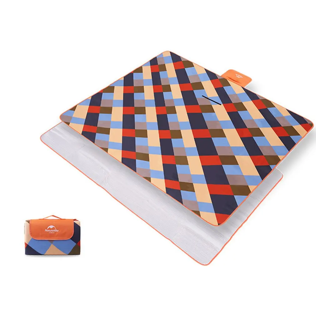 

Outdoor Beach Picnic Folding Camping Mat Multiplayer Waterproof Sleeping Camping Pad Mat Moistureproof Plaid Blanket