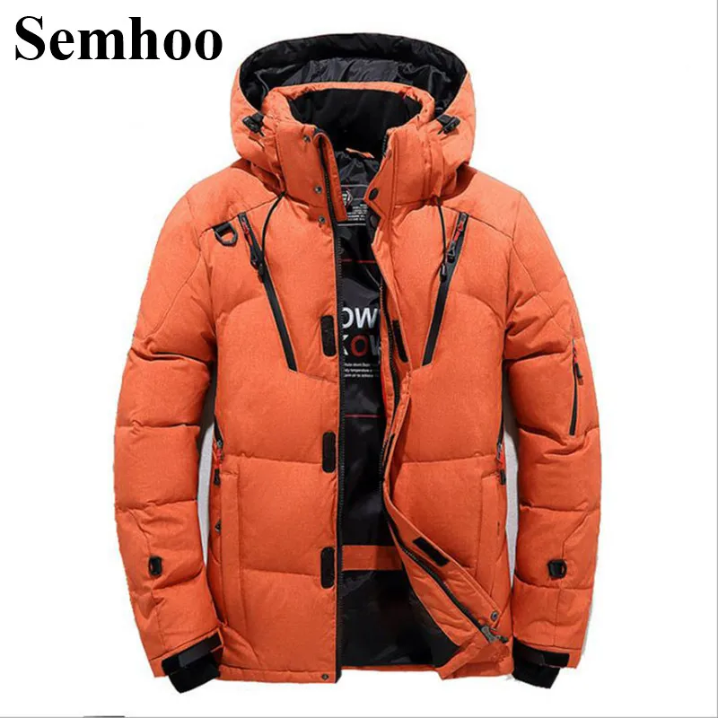 Winter New Men's Down Jacket Overwear Fashion Casual Slim Long Thick Warm Hooded Parkas Coat Plus Size M-3XL