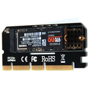 

Support PC Interface M Key Office Network Expansion Card Adapter Durable Easy Install Computer M.2 NVMe SSD NGFF To PCIE 3.0 X16
