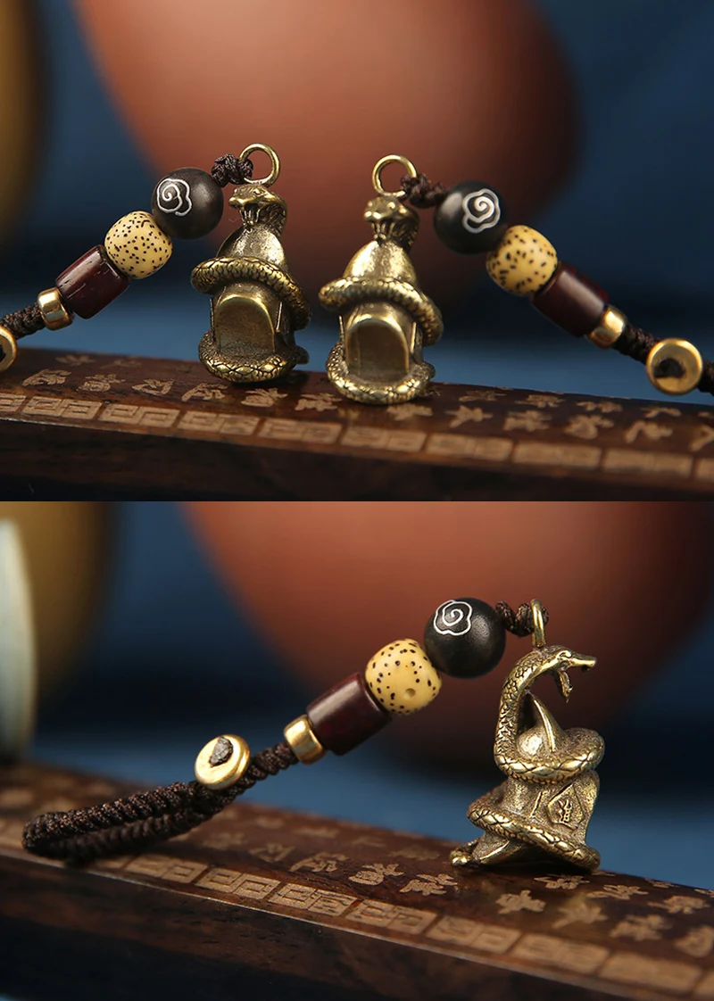 brass snake rope pendant (10)