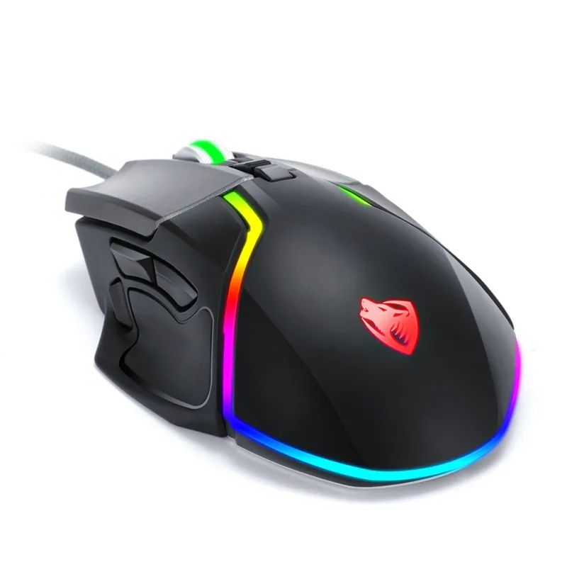V11 Профессиональная USB Проводная RGB 7-color Lighting Design игровая мышь удобная ручка эргономичные компьютерные мыши для ПК