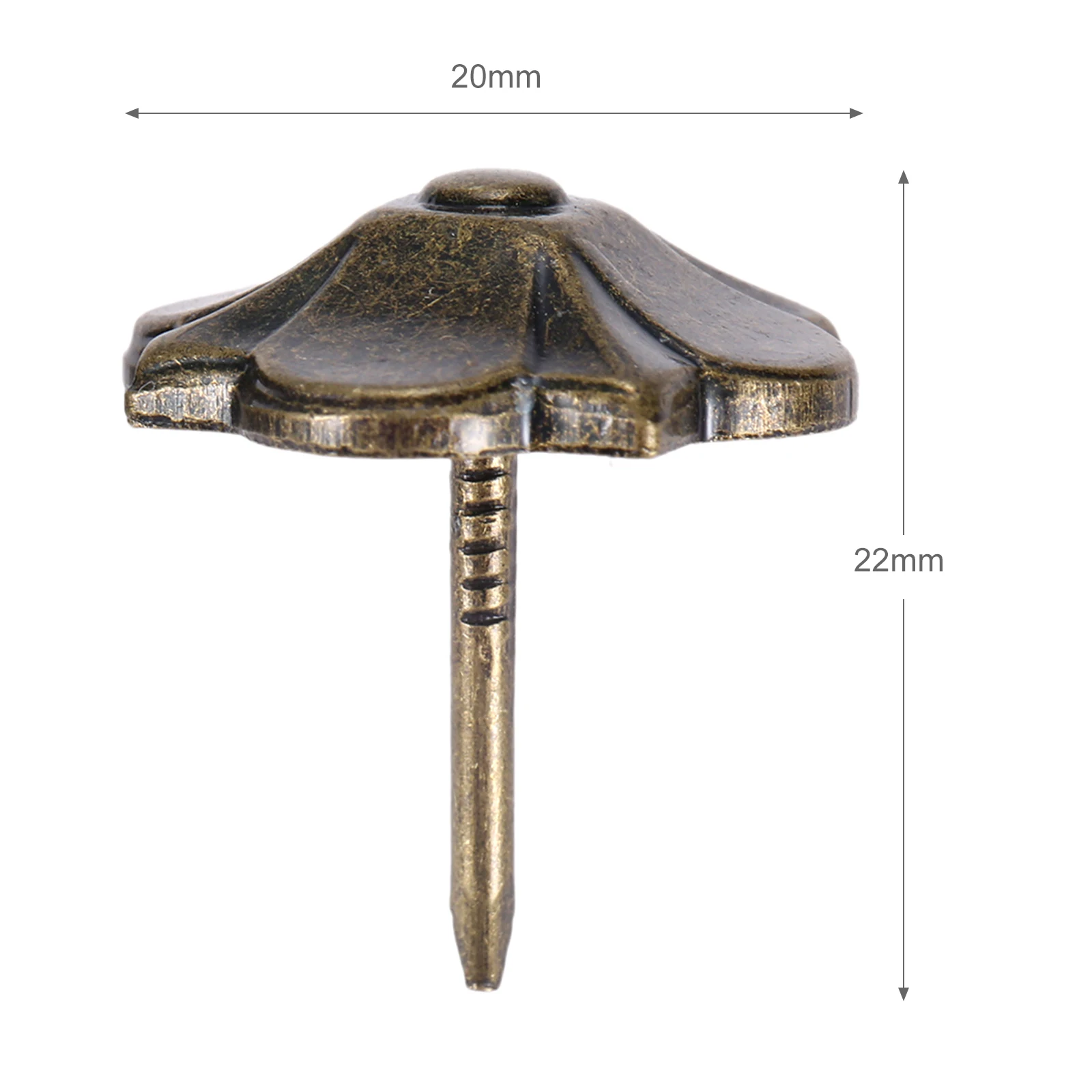 10pcs Antique Bronze Upholstery Furniture Nails Clover/Umbrella Pattern 20*22mm Jewelry Wood Box Sofa Tack Stud Pushpin Doornail