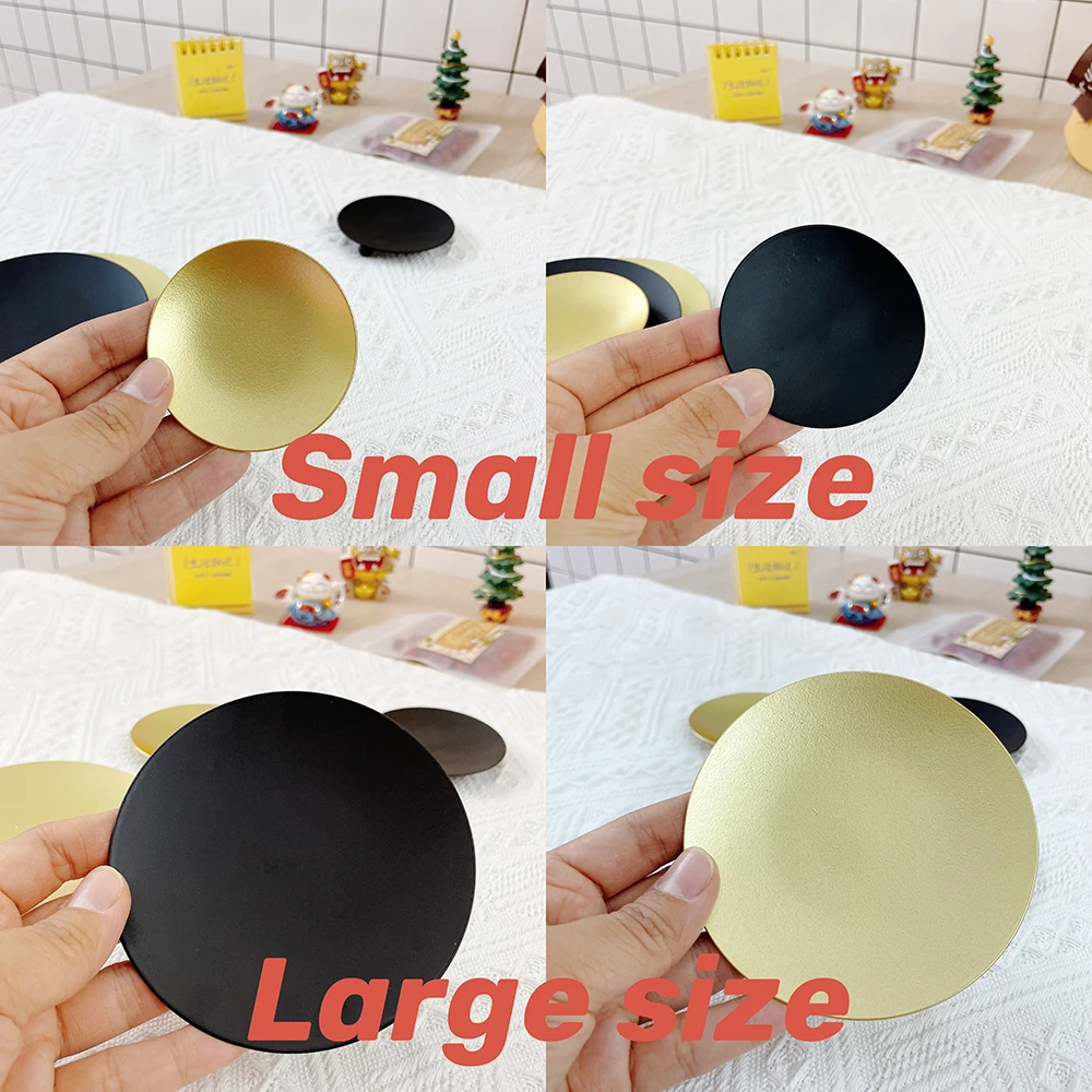 Candle Holders Iron Black Golden Candle Holders Pillar Metal Plate For Wedding Party Festival Candlestick Holder Art Gift Home Decoration