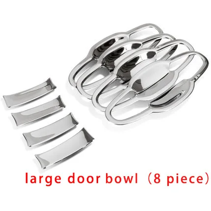 door bowl Для Toyota highlander- интерьер автомобиля декоративный чехол Внутренняя Рамка дверной ручки черная хромированная формовочная отделка - Цвет: door bowl