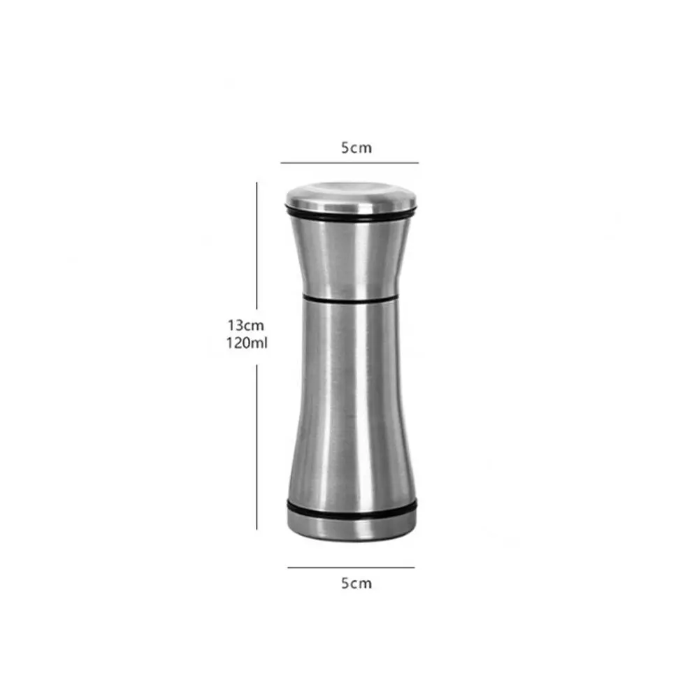 120MLstainless steel Лимит 100 ручная нержавеющая сталь соль перец мельница измельчитель Muller кухонные инструменты портативный - Цвет: 120MLstainless steel